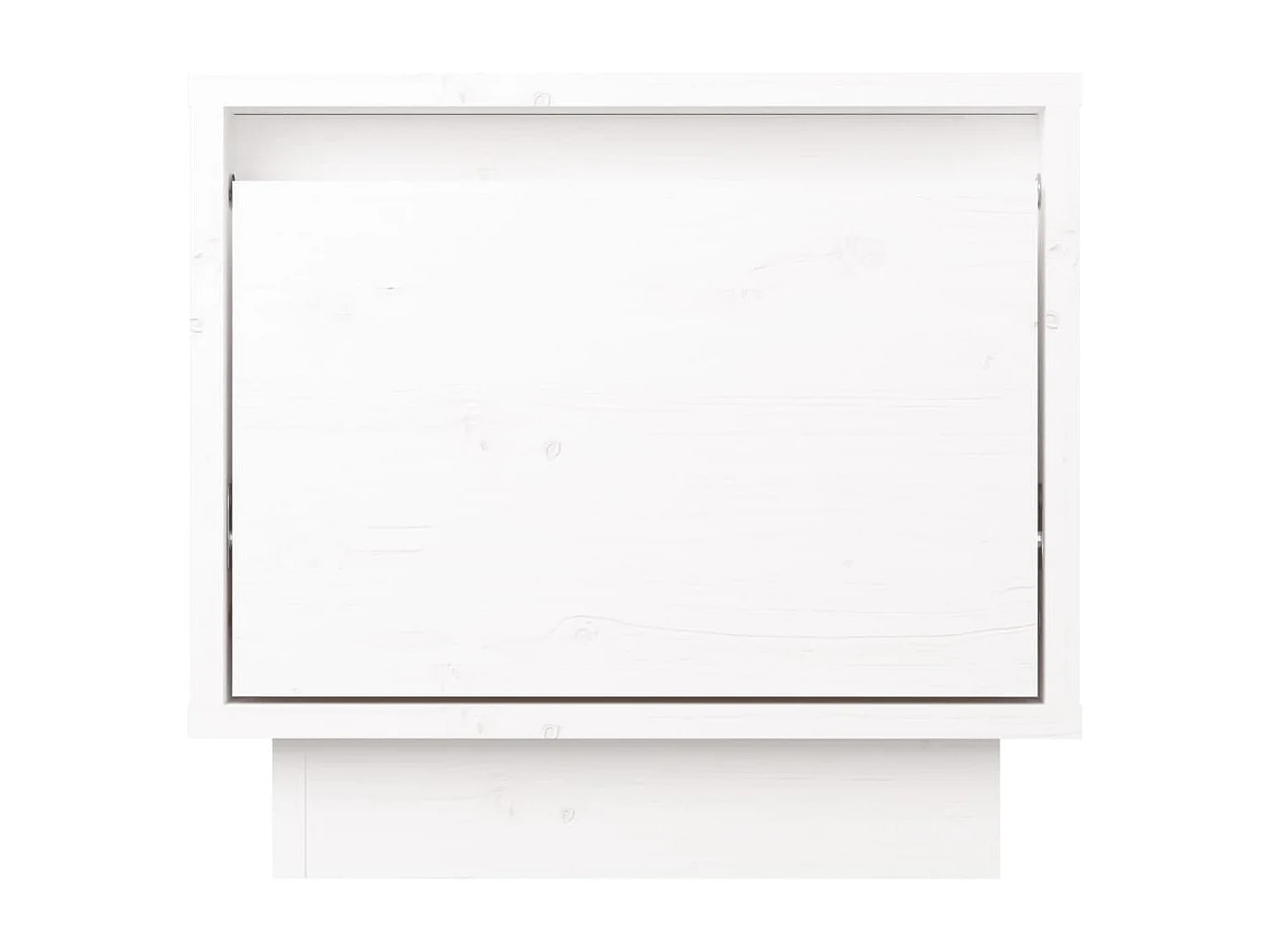 Comodini 2 pz Bianchi 35x34x32 cm in Legno Massello di Pino