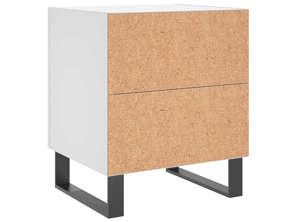 Nachttische 2 Stk. Weiß 40x35x47,5 cm Holzwerkstoff