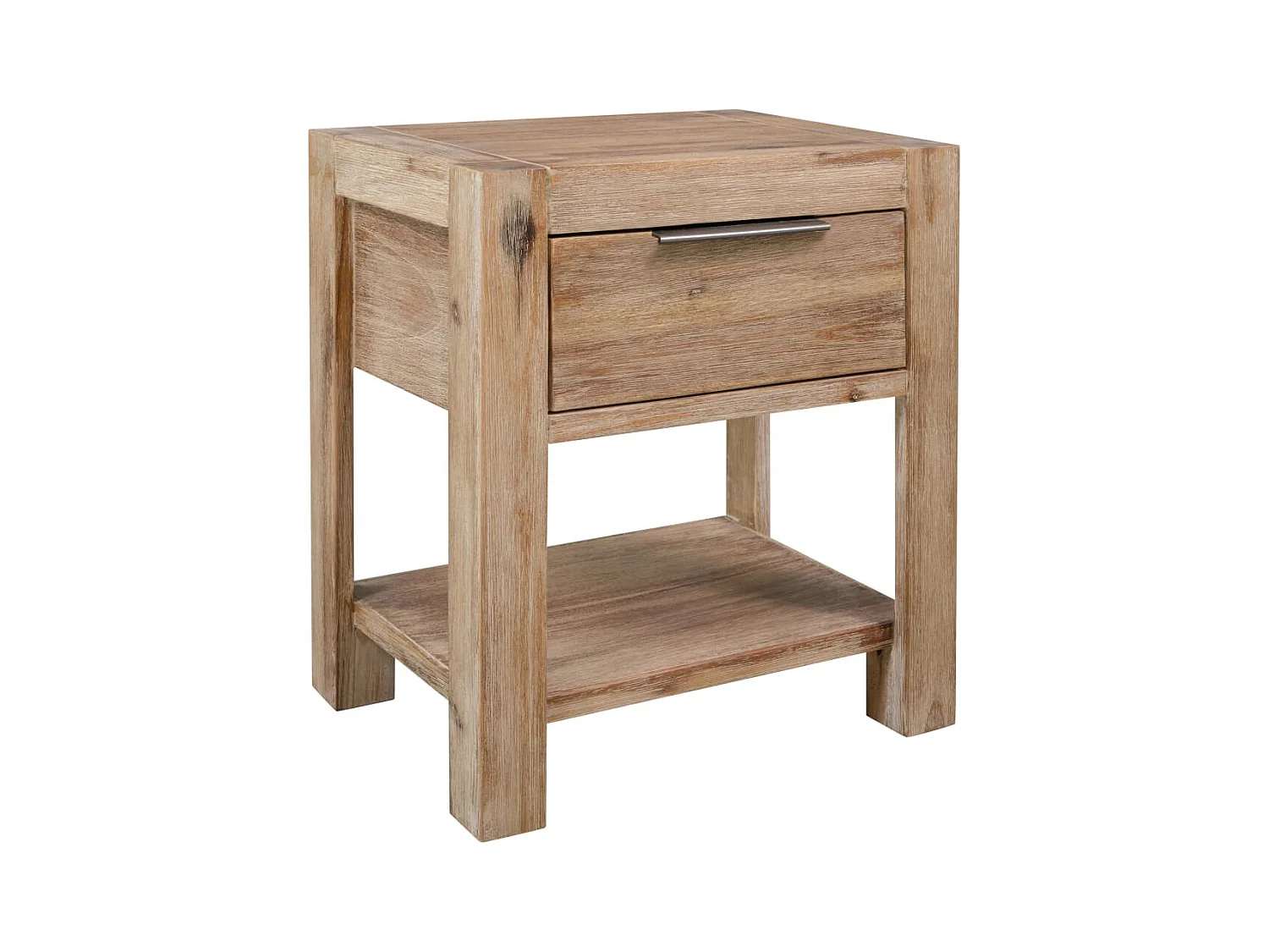 Nachtkastje met lade 40x30x48 cm massief acaciahout