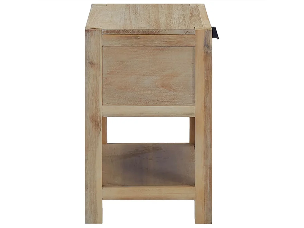 Mesa de cabeceira c/ gaveta 40x30x48 cm madeira acácia maciça
