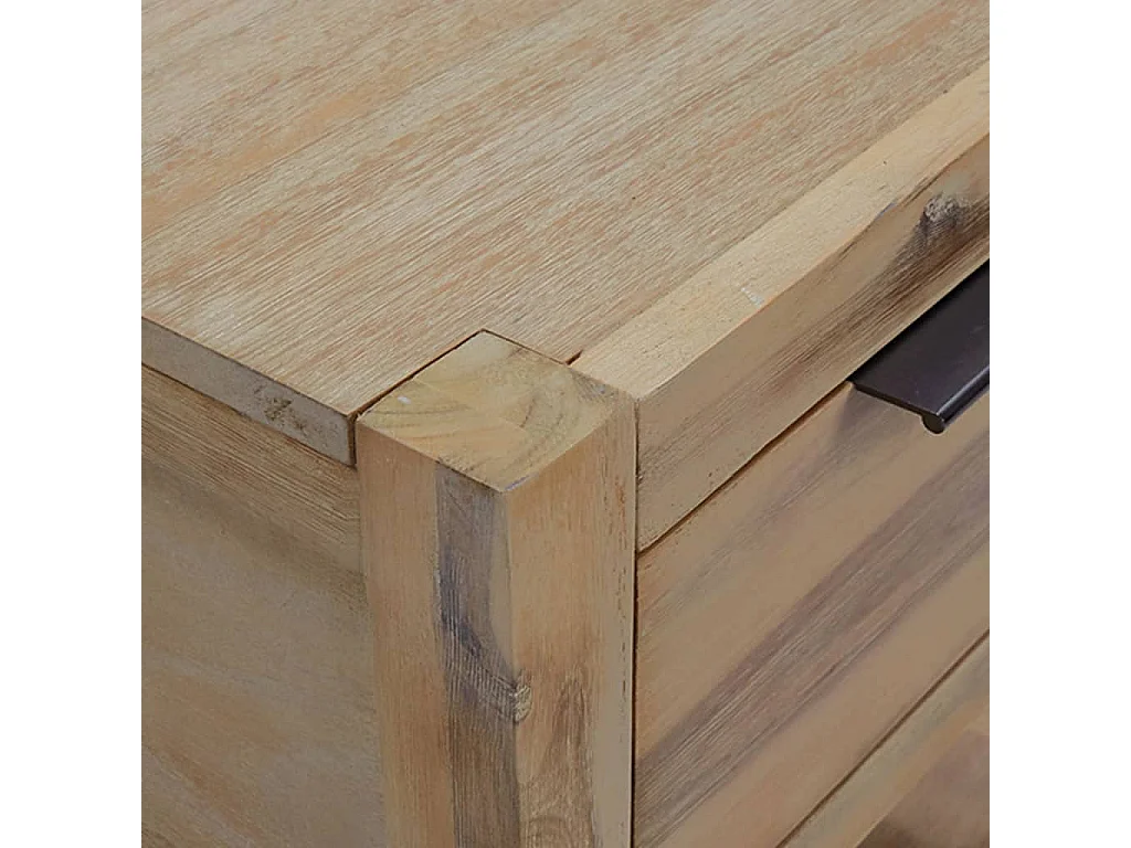 Nachttisch mit Schublade 40x30x48 cm Akazie Massivholz
