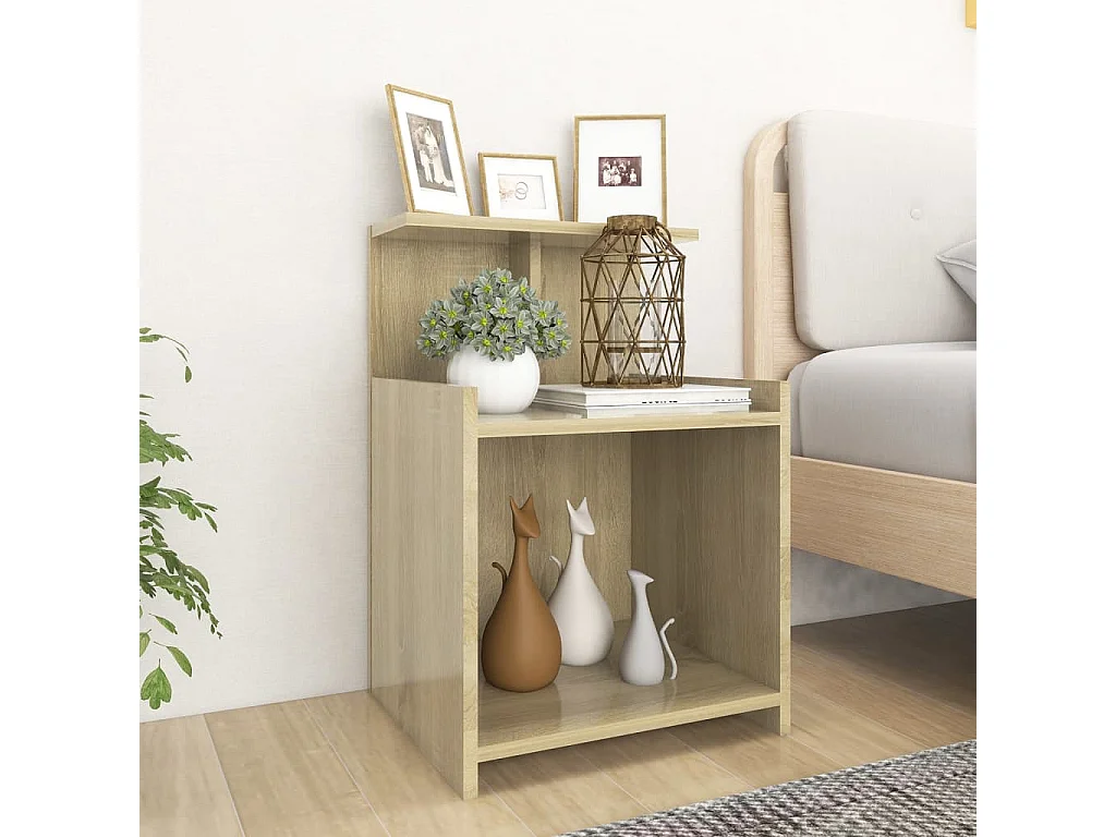Tables de chevet 2 pcs Chêne sonoma 40x35x60 cm Aggloméré