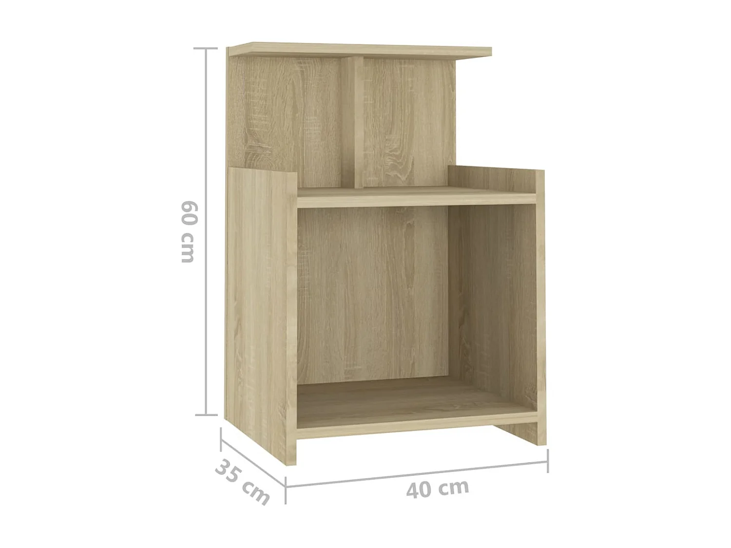 Tables de chevet 2 pcs Chêne sonoma 40x35x60 cm Aggloméré