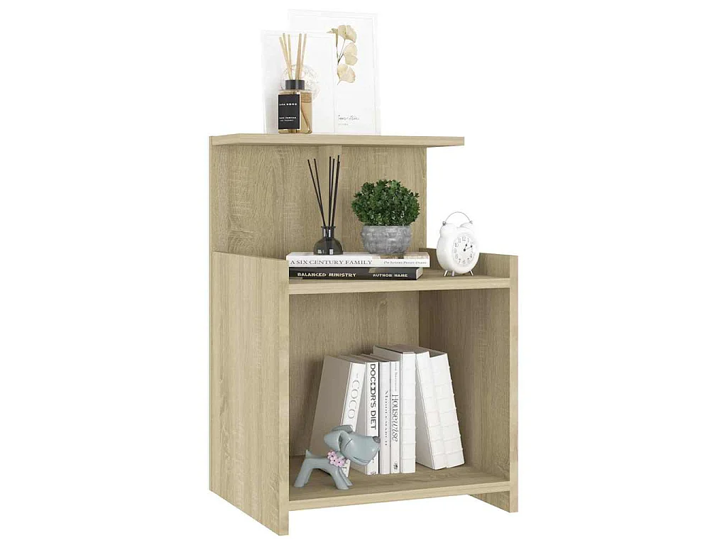 Nachttische 2 Stk. Sonoma-Eiche 40x35x60 cm Holzwerkstoff