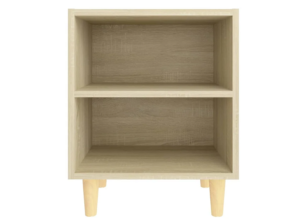 Tables de chevet pieds en bois 2 pcs Chêne sonoma 40x30x50 cm