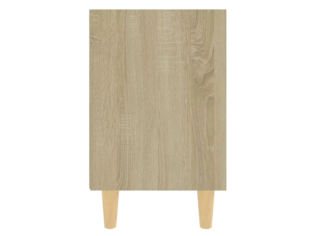 Tables de chevet pieds en bois 2 pcs Chêne sonoma 40x30x50 cm