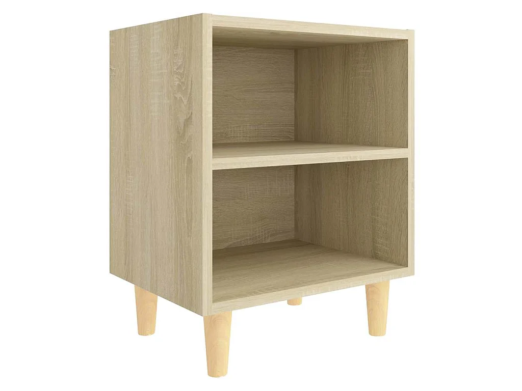Nachttische 2 Stk. Massivholz-Beinen Sonoma-Eiche 40x30x50cm
