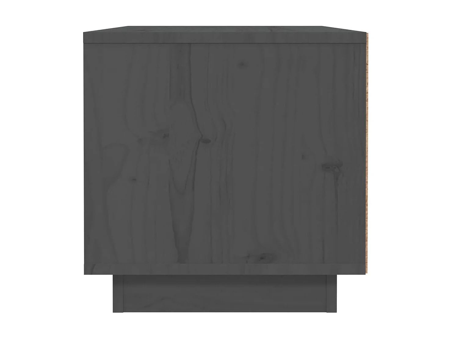 Nachttische 2 Stk. Grau 40x34x35 cm Massivholz Kiefer