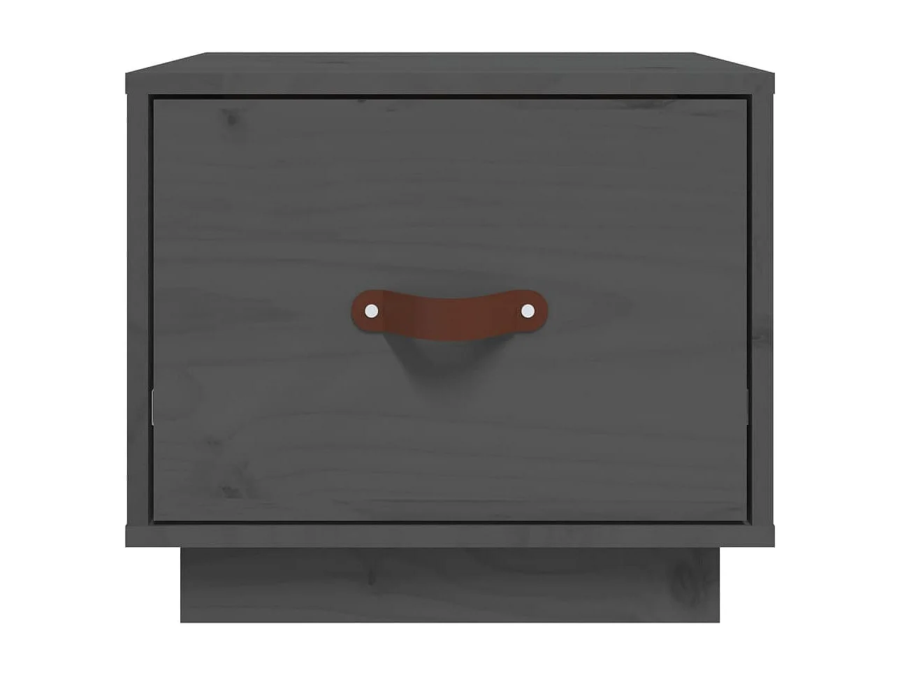 Comodini 2 pz Grigi 40x34x35 cm in Legno Massello di Pino