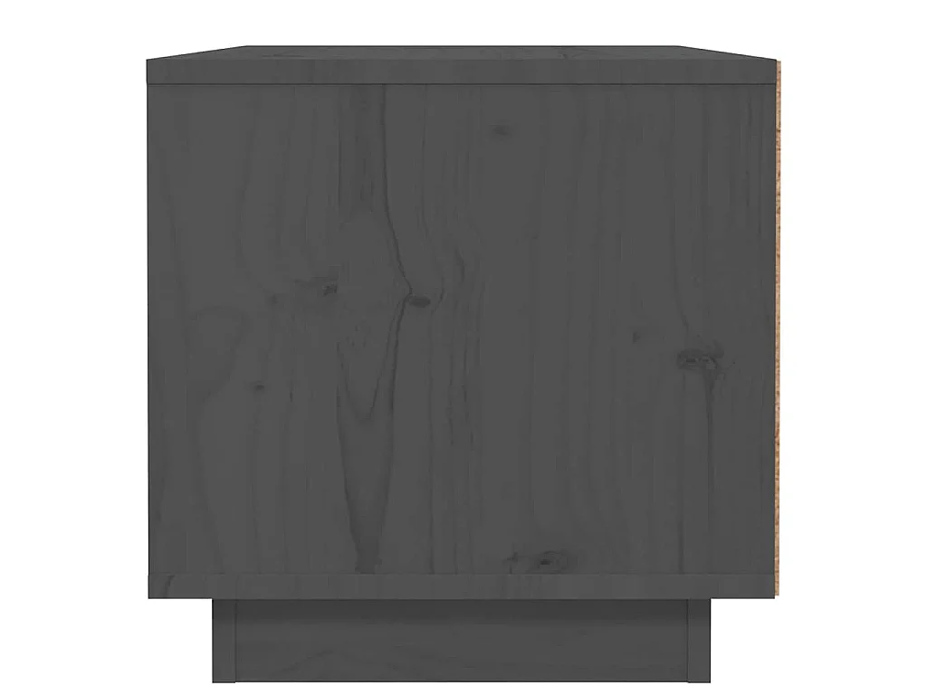 Comodini 2 pz Grigi 40x34x35 cm in Legno Massello di Pino