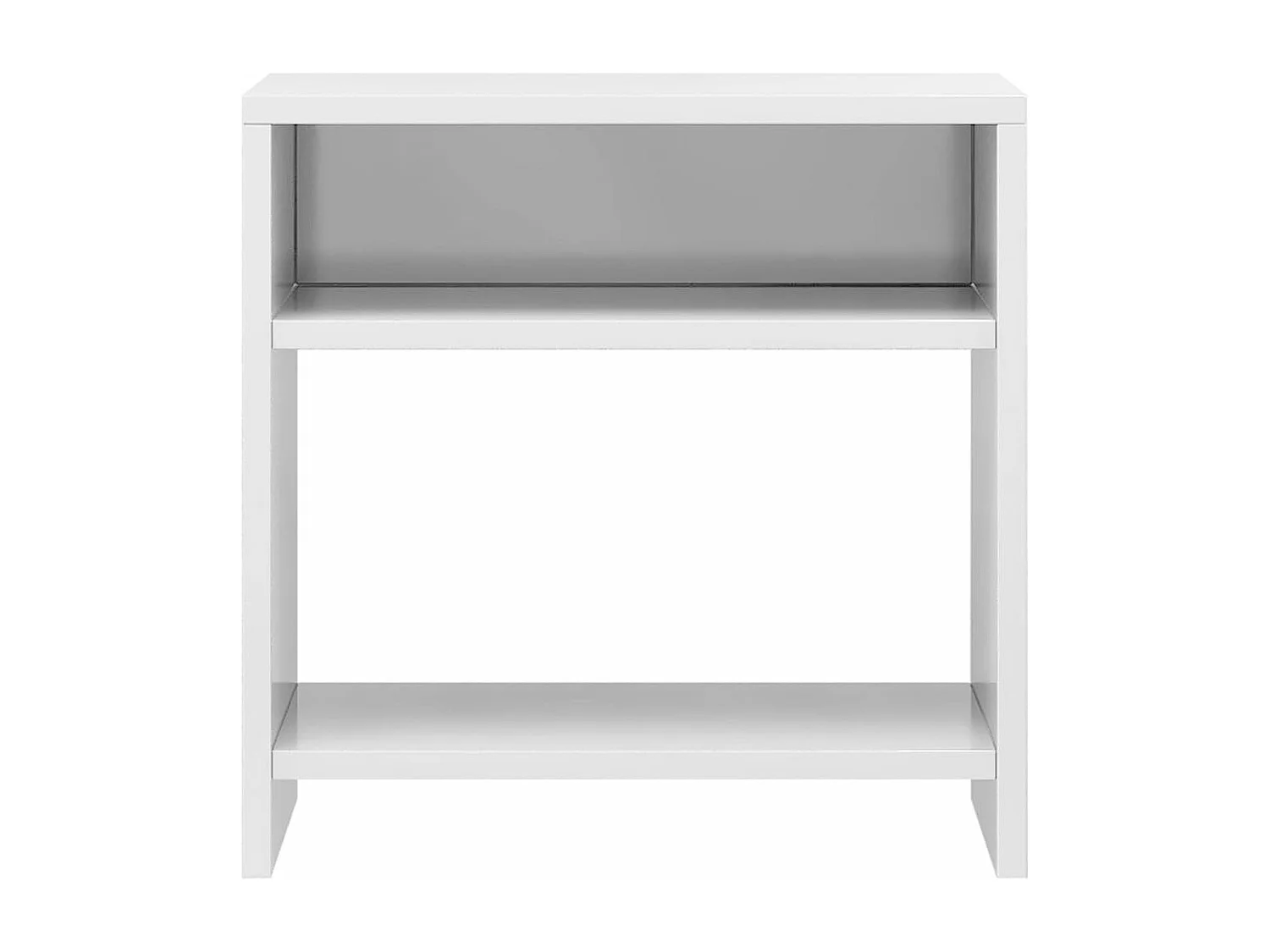 Nachtkastje 40x30x40 cm bewerkt hout hoogglans wit