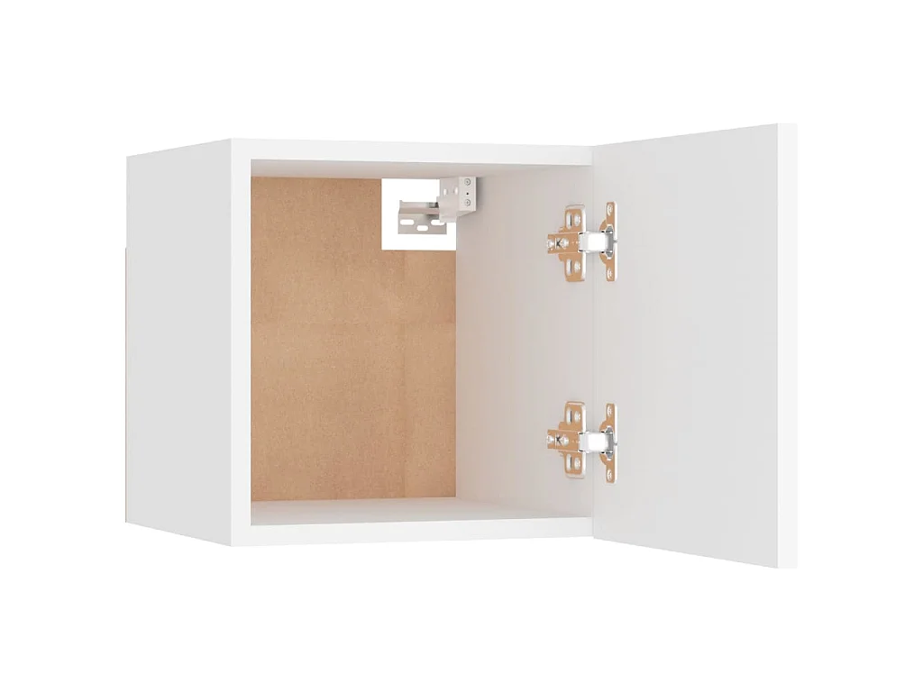 Comodini 2 pz Bianchi 30,5x30x30 cm in Legno Multistrato