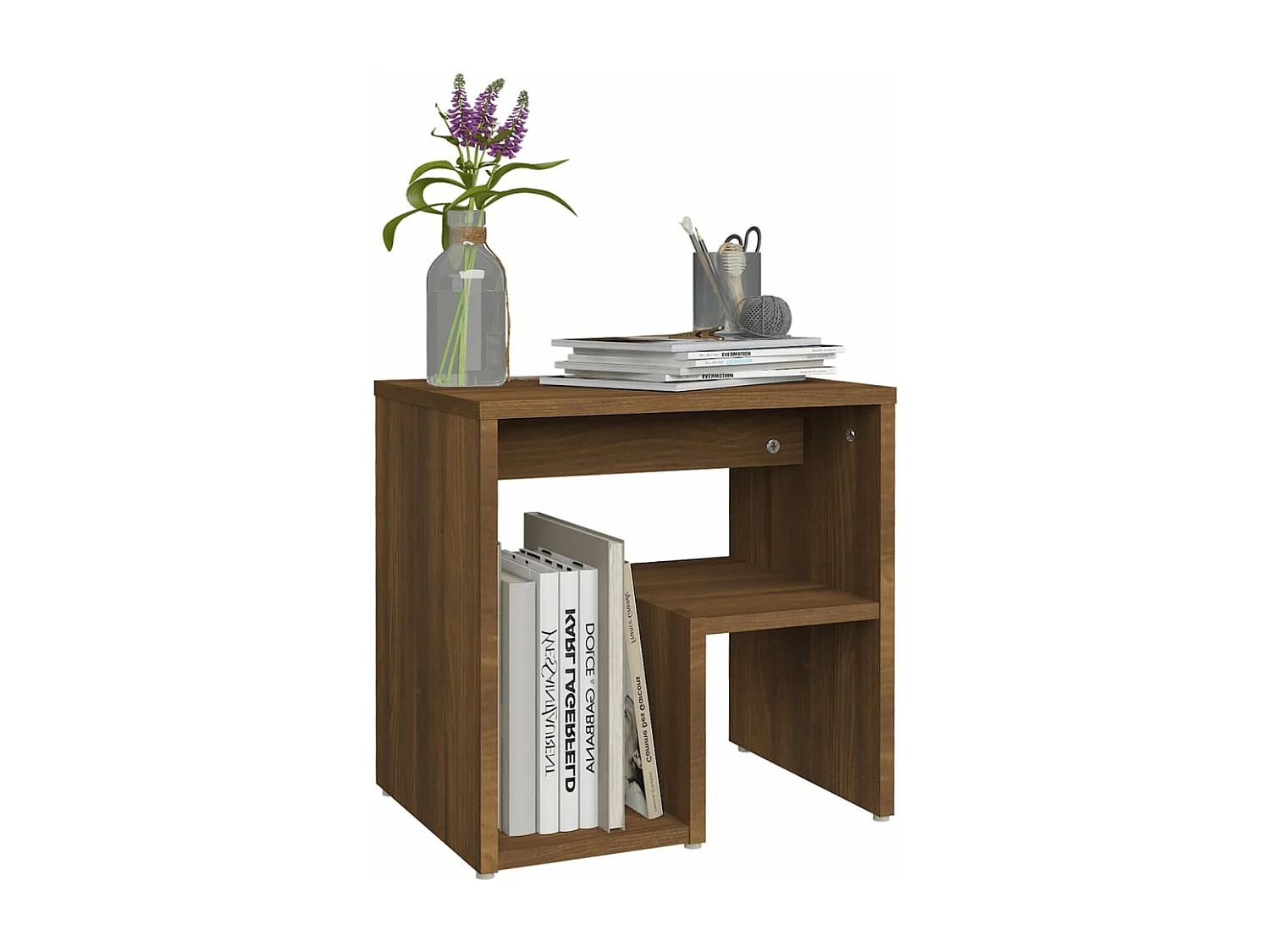 Comodini Rovere Marrone 2 pz 40x30x40 cm in Legno Multistrato