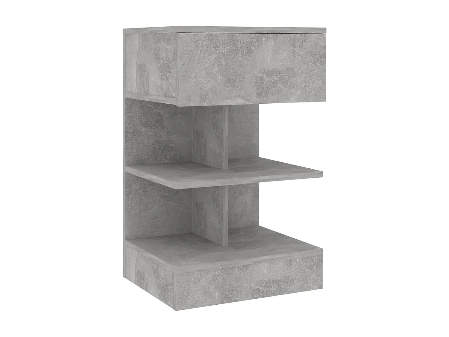 Comodini 2 pz Grigio Cemento 40x35x65 cm