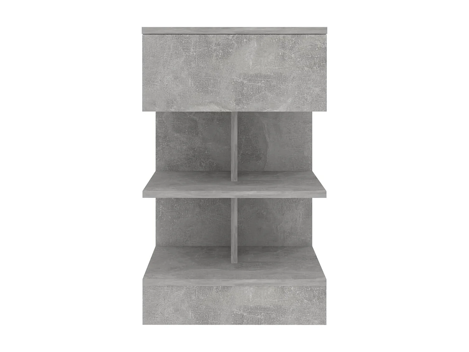 Comodini 2 pz Grigio Cemento 40x35x65 cm