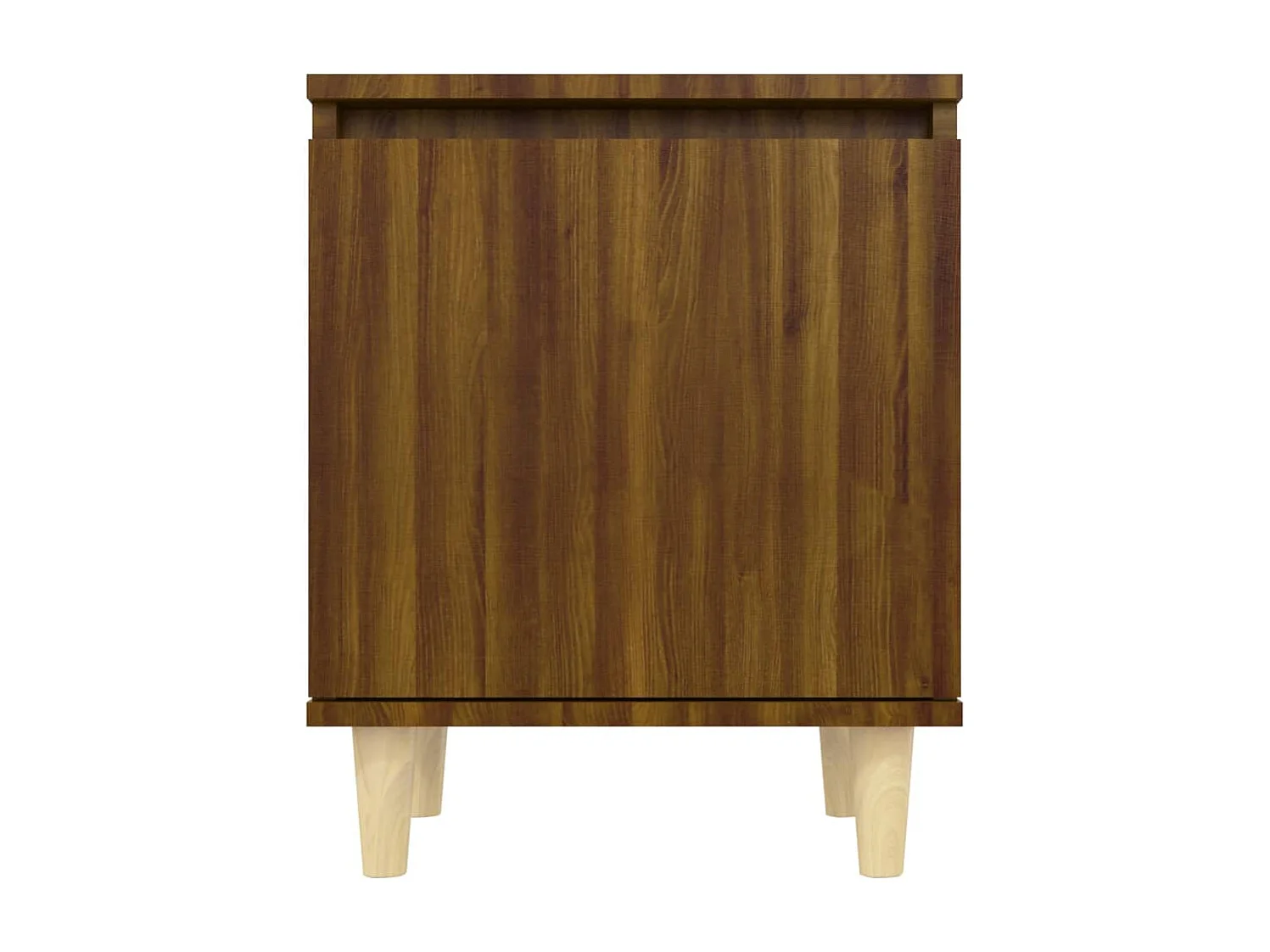 Tables de chevet pieds en bois 2 pcs Chêne marron 40x30x50 cm