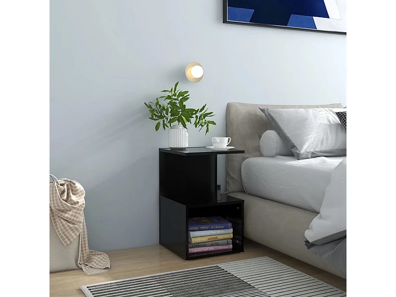 Nachttische 2 Stk. Schwarz 35x35x55 cm Holzwerkstoff