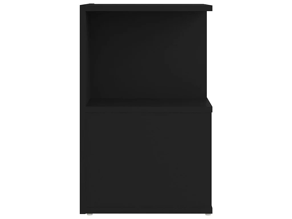 Tables de chevet 2 pcs noir 35x35x55 cm bois d'ingénierie