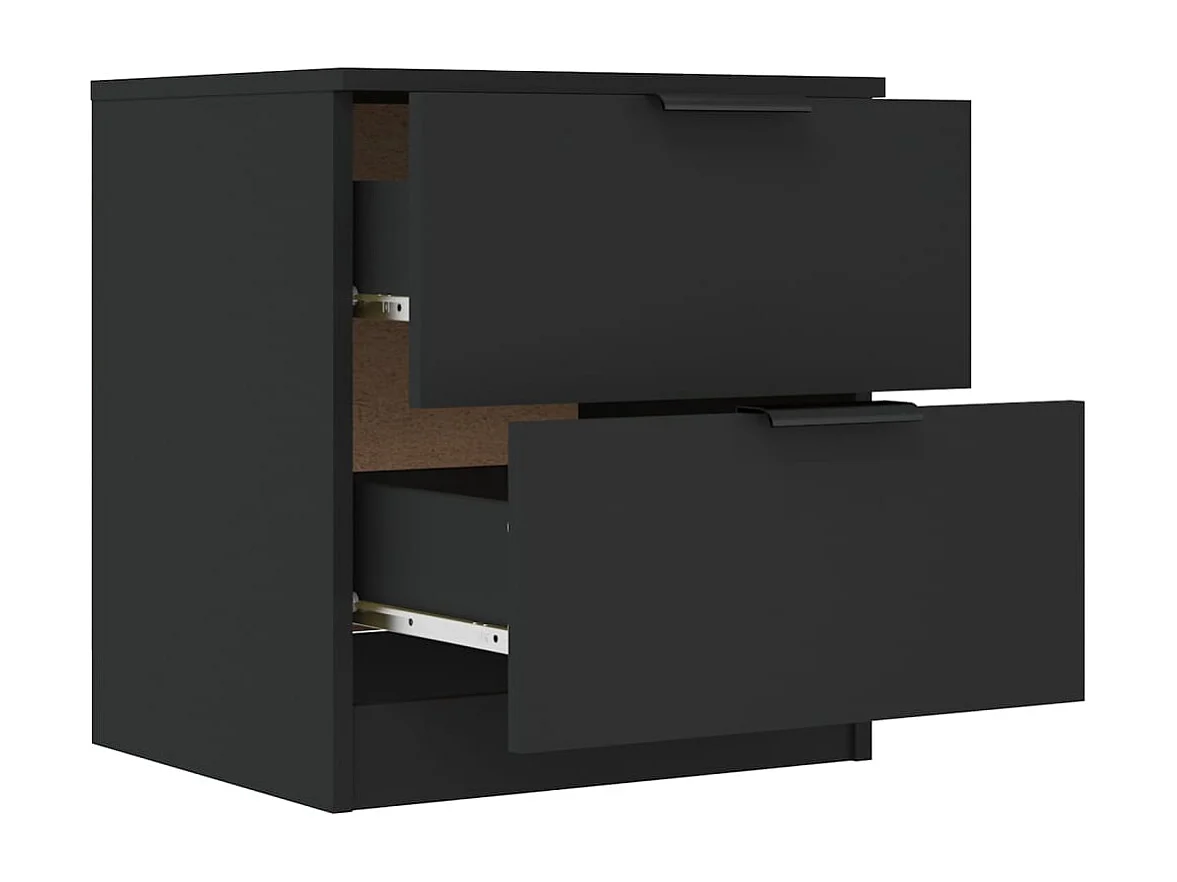 Nachttisch Schwarz Holzwerkstoff