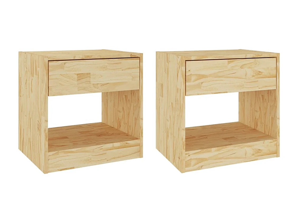Mesas de cabeceira 2 pcs 40x31x40 cm madeira de pinho maciça