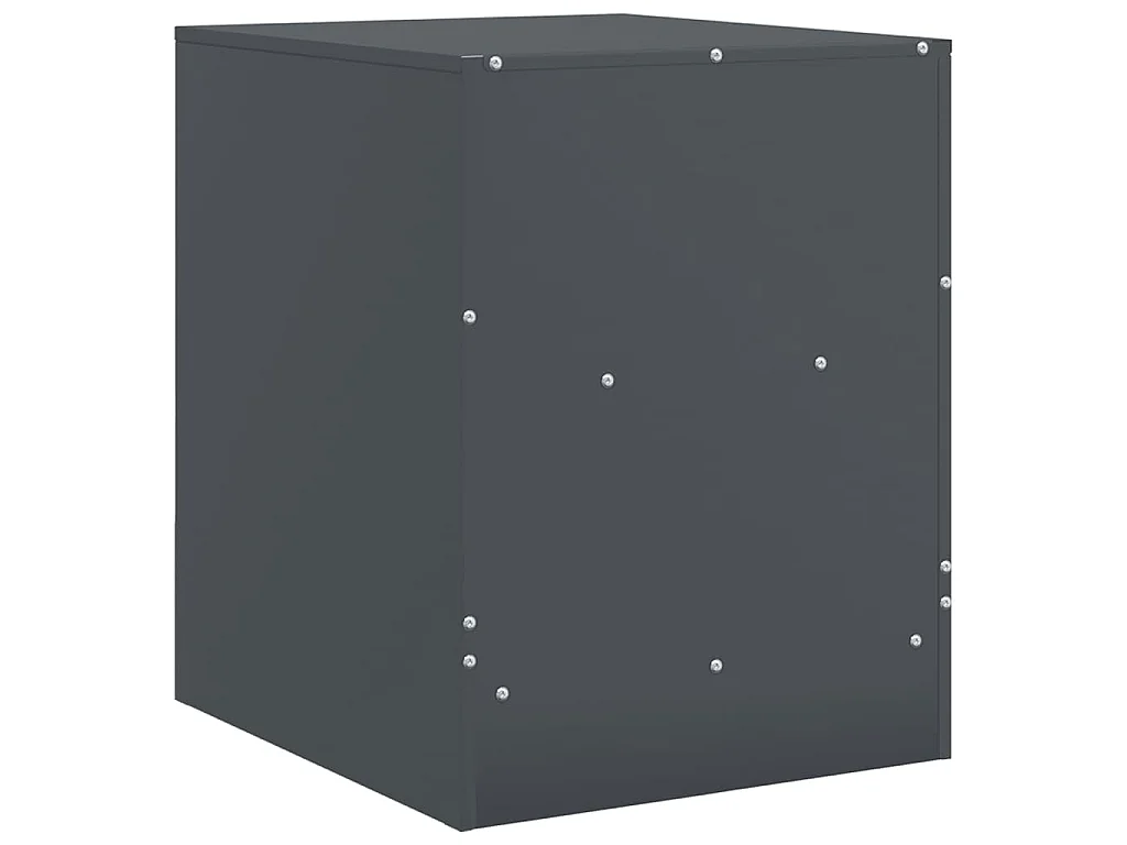 Comodino Antracite 34,5x39x44 cm in Acciaio