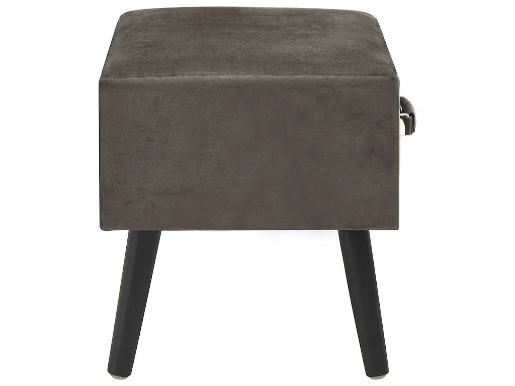 Nachttisch Grau 40x35x40 Samt