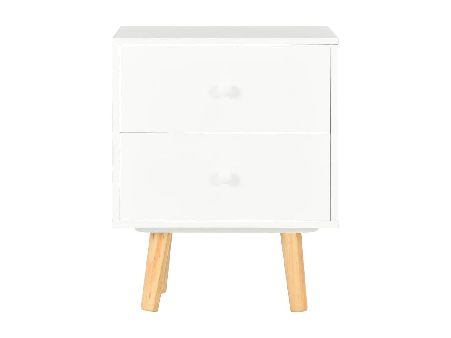 Nachtkastjes 2 st 40x30x50 cm massief grenenhout wit