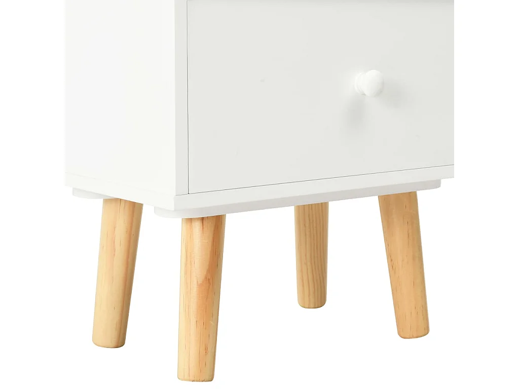 Nachtkastjes 2 st 40x30x50 cm massief grenenhout wit