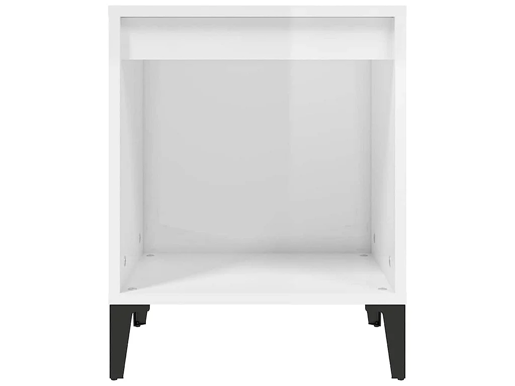 Tables de chevet 2 pcs Blanc brillant 40x35x50 cm