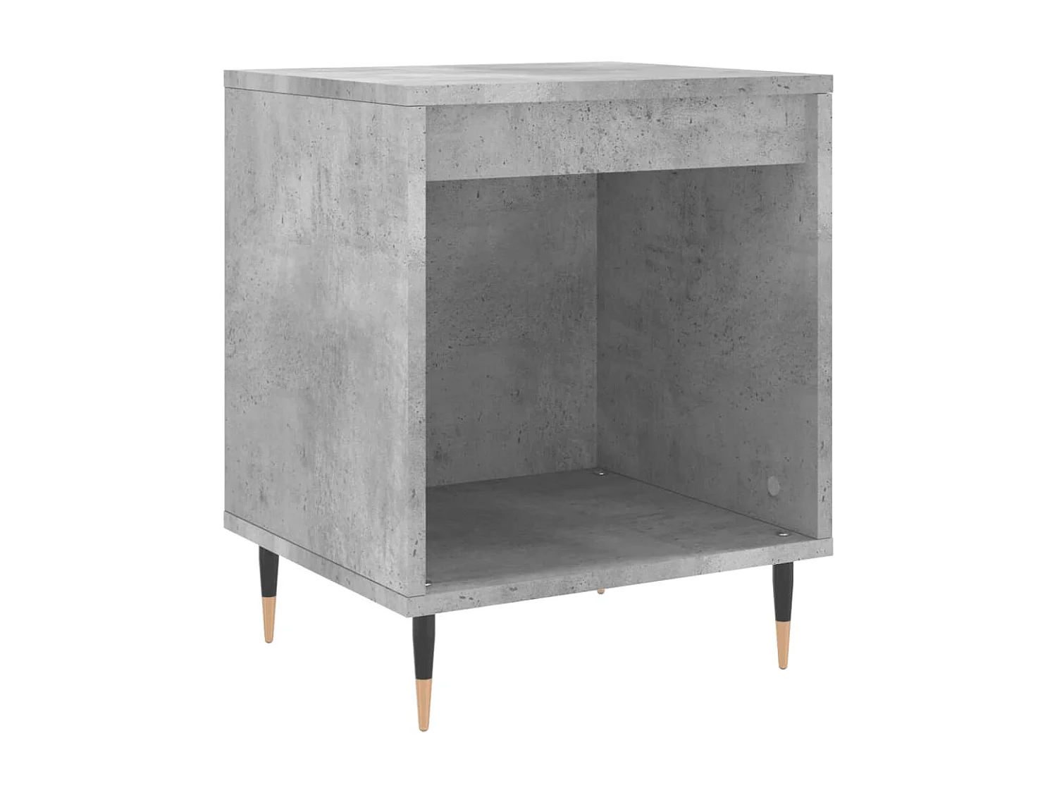 Mesita de noche madera de ingeniería gris hormigón 40x35x50 cm