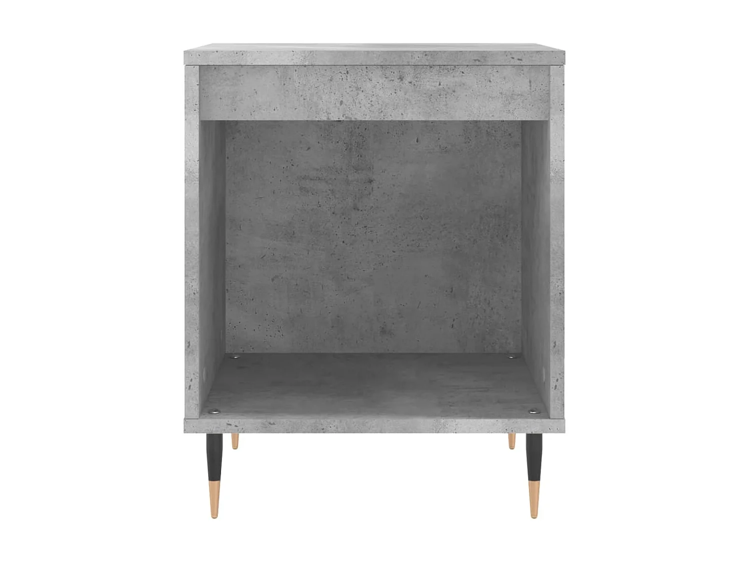 Mesita de noche madera de ingeniería gris hormigón 40x35x50 cm