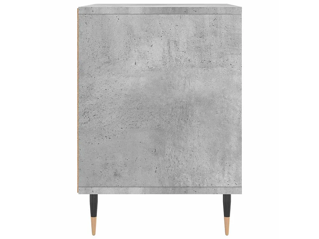 Comodino Grigio Cemento 40x35x50 cm in Legno Multistrato