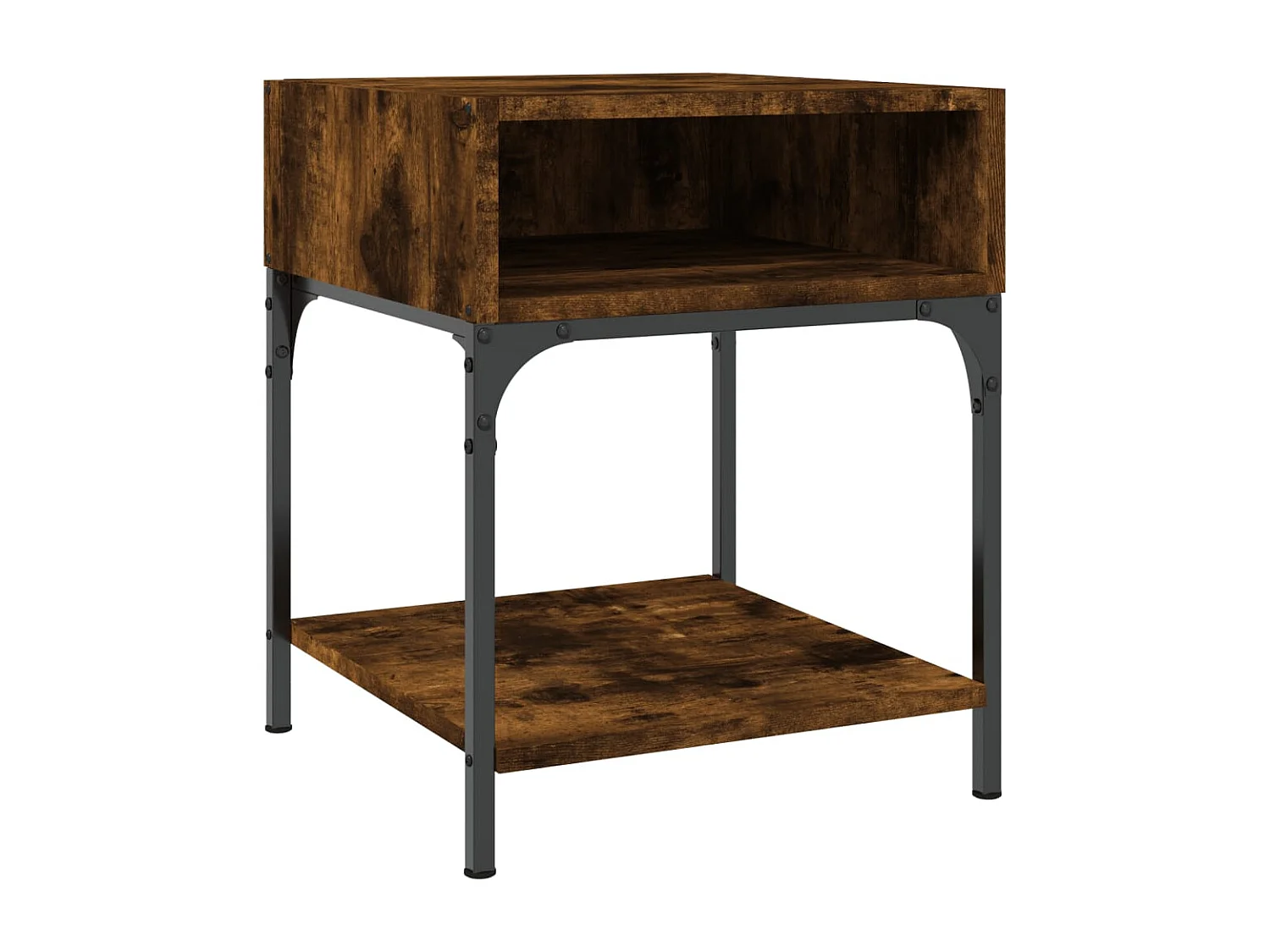 Table de chevet chêne fumé 40x41x50 cm bois d'ingénierie