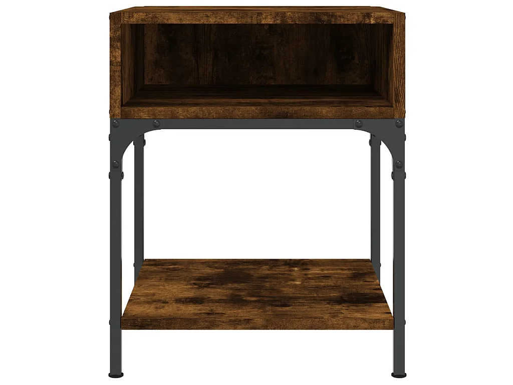 Table de chevet chêne fumé 40x41x50 cm bois d'ingénierie