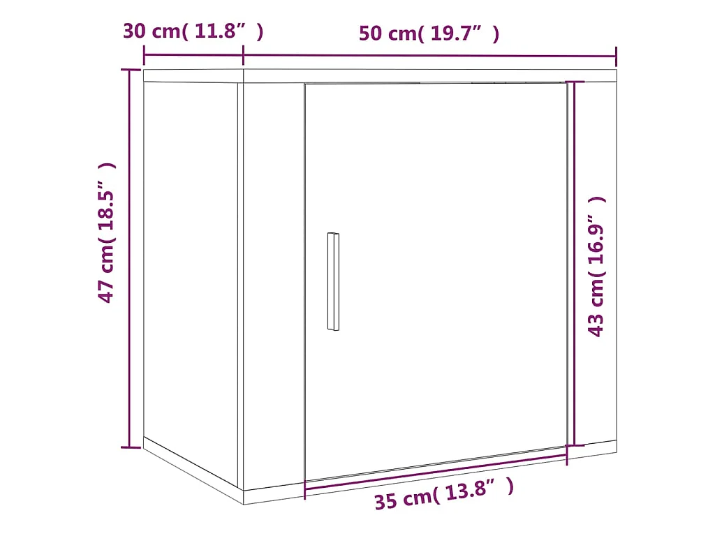 Tables de chevet murales 2 pcs Chêne fumé 50x30x47 cm