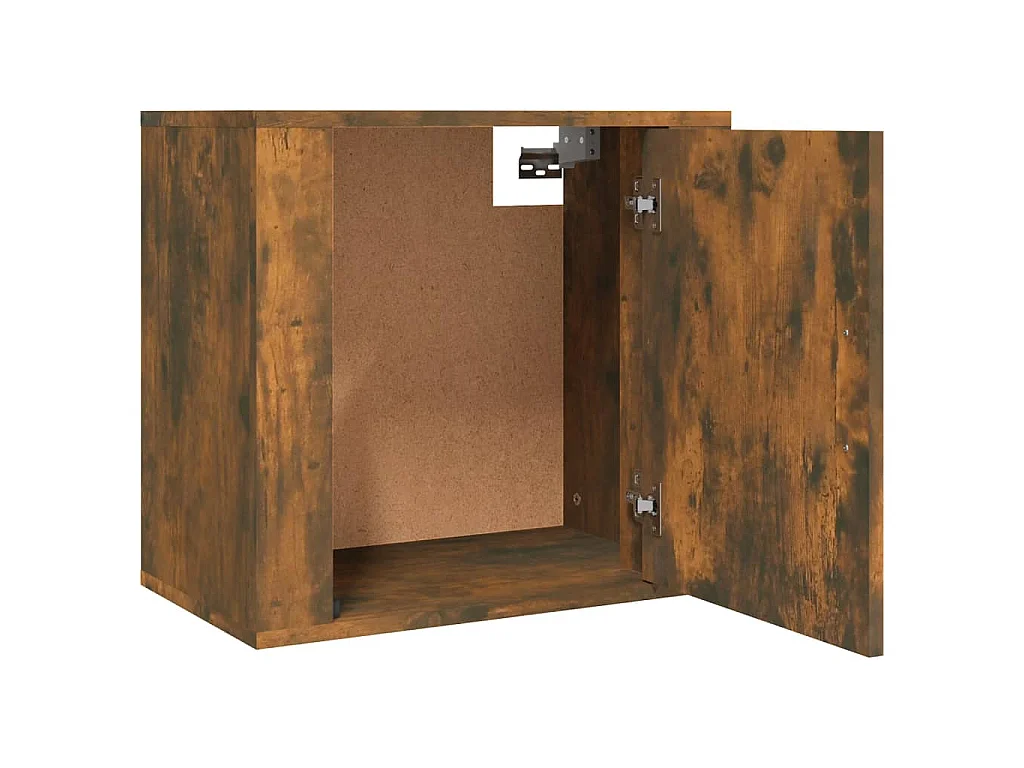 Tables de chevet murales 2 pcs Chêne fumé 50x30x47 cm