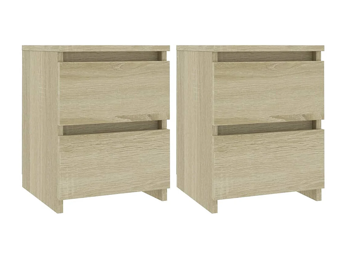 Nachttische 2 Stk. Sonoma-Eiche 30x30x40 cm Holzwerkstoff