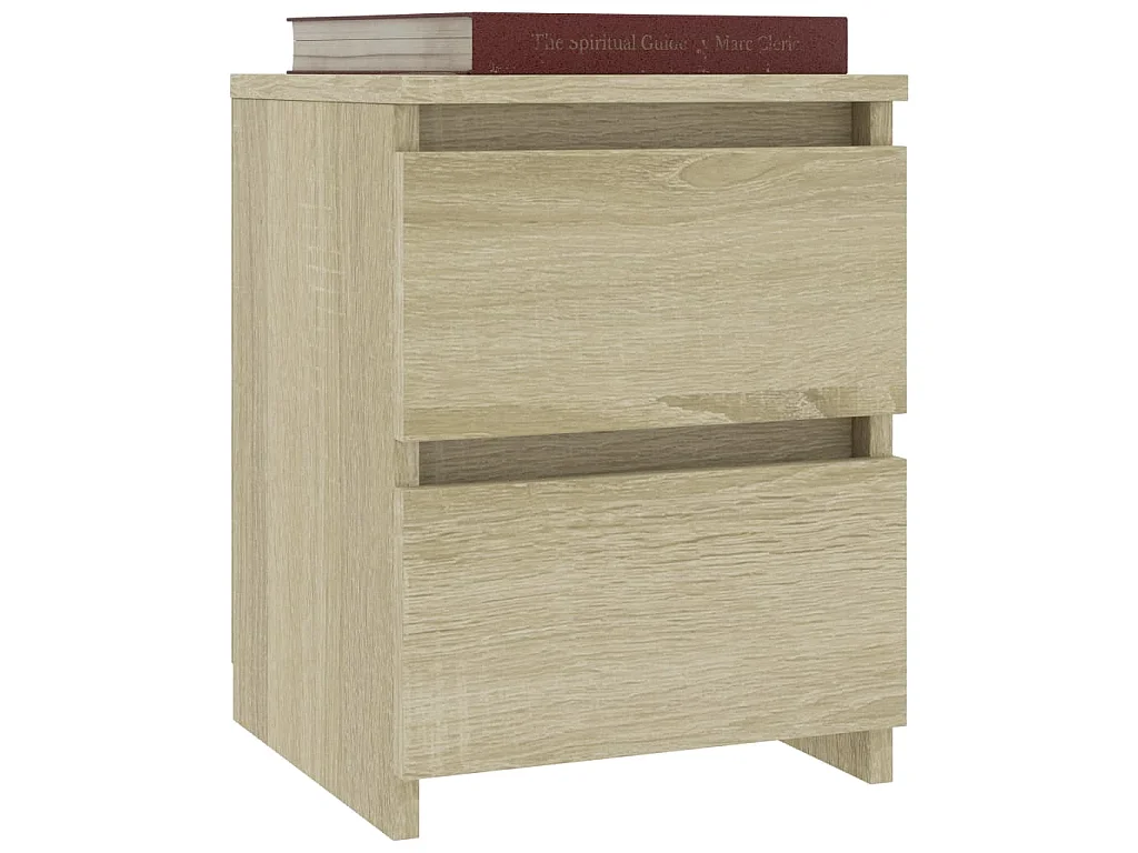 Tables de chevet 2 pcs Chêne sonoma 30x30x40 cm Bois ingénierie