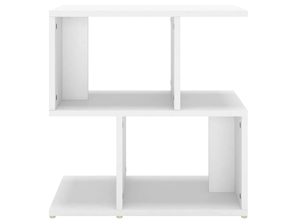 Comodini 2pz Bianchi 50x30x51,5 cm in Legno Multistrato