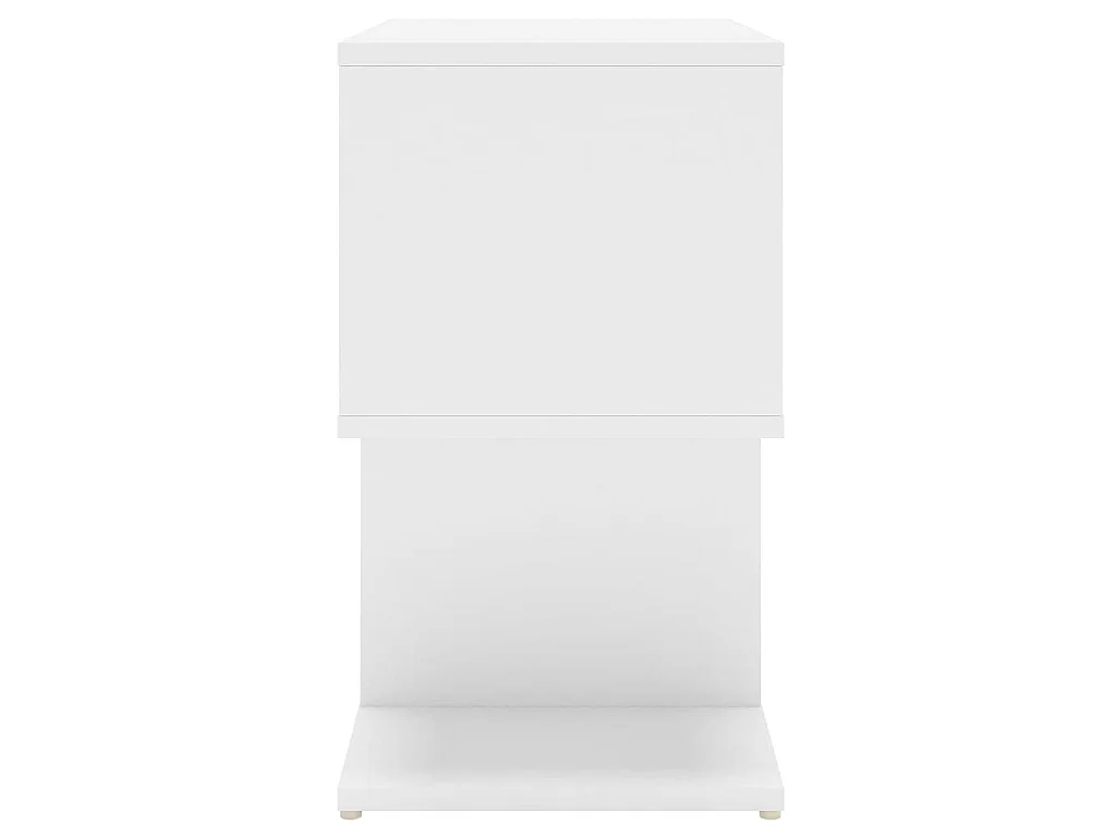 Comodini 2pz Bianchi 50x30x51,5 cm in Legno Multistrato