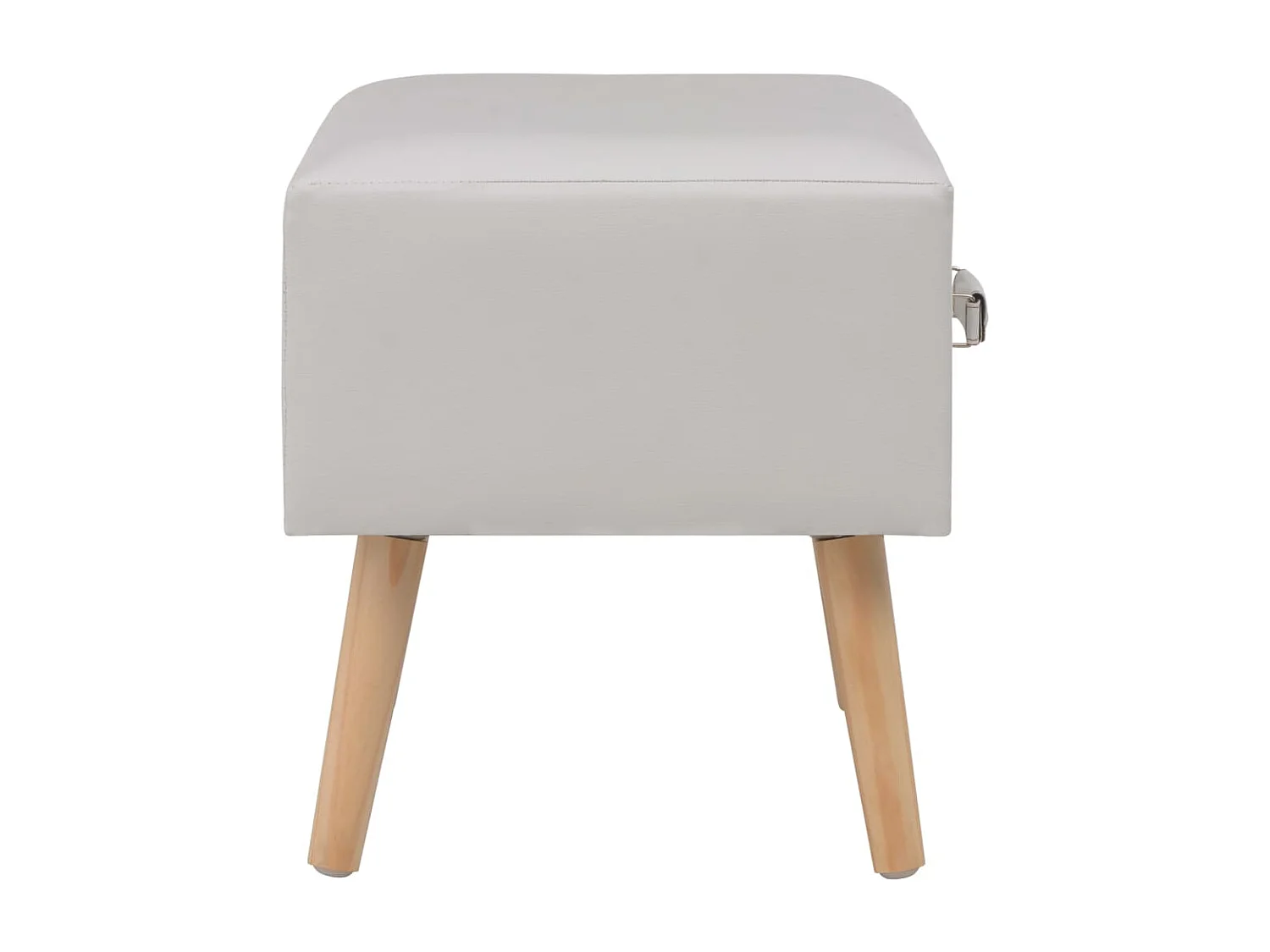 Tables de chevet 2 pcs Blanc 40x35x40 cm Similicuir