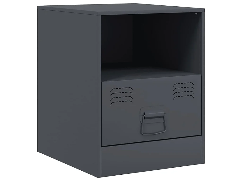 Tables de chevet 2 pcs anthracite 34,5x39x44 cm acier