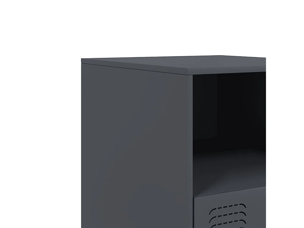 Tables de chevet 2 pcs anthracite 34,5x39x44 cm acier