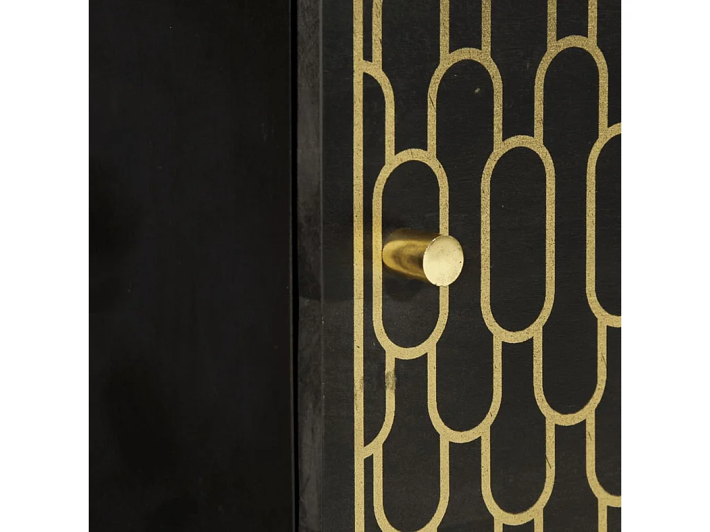 Comodini 2pz 40x33x46 cm in Legno Massello di Mango