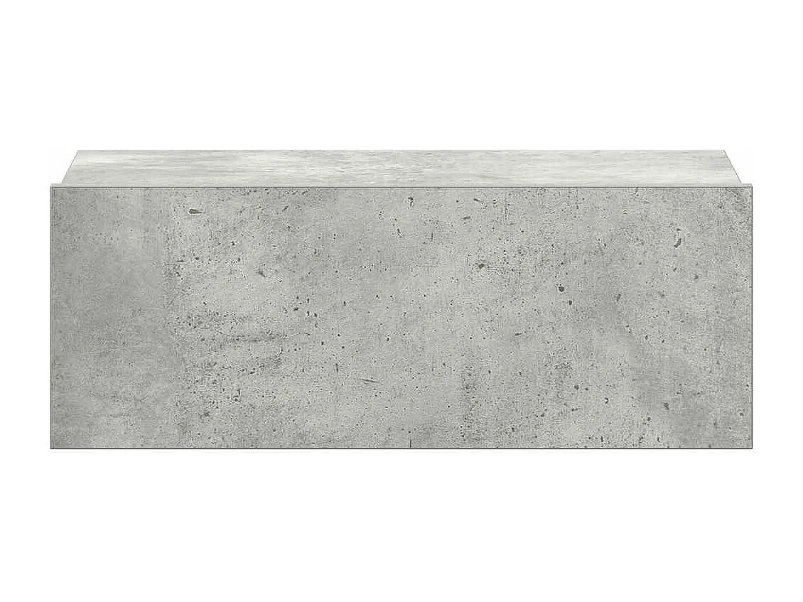 Table de chevet flottante Gris béton Bois d'ingénierie