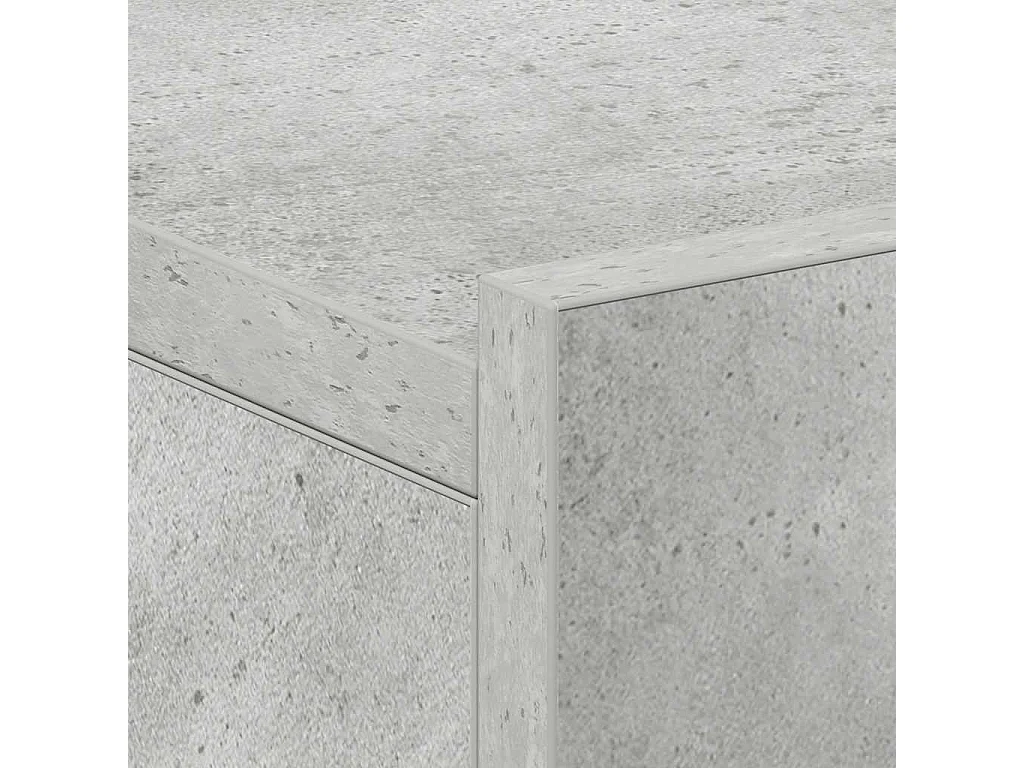 Table de chevet flottante Gris béton Bois d'ingénierie