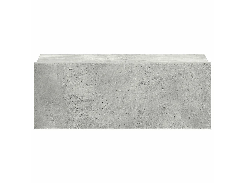 Comodino Pensile Grigio Cemento 40x30x15cm in Legno Multistrato