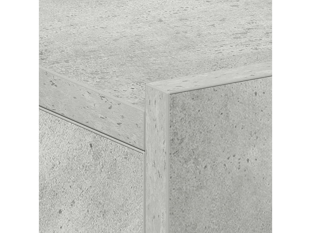 Table de chevet flottante Gris béton Bois d'ingénierie