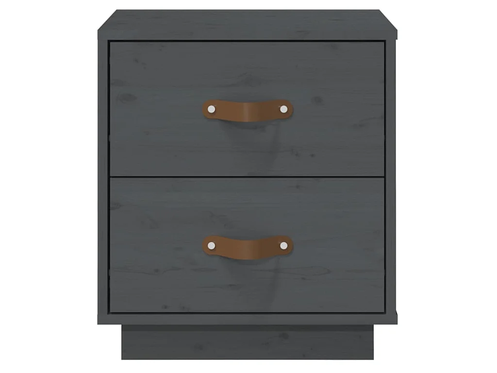   Nachtkastjes 2 st 40x34x45 cm massief grenenhout grijs