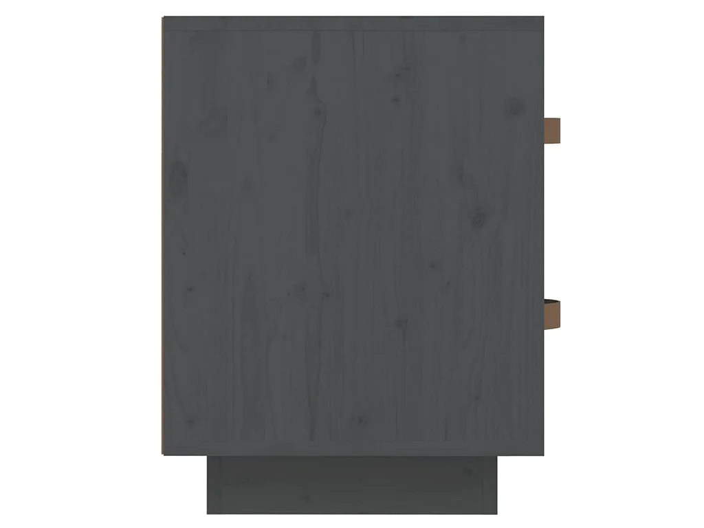   Nachtkastjes 2 st 40x34x45 cm massief grenenhout grijs